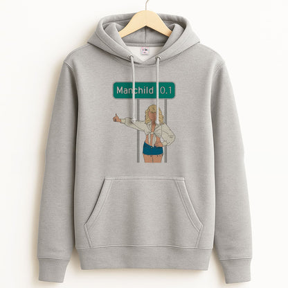 Man Child Miles Unisex Grey Hoodie