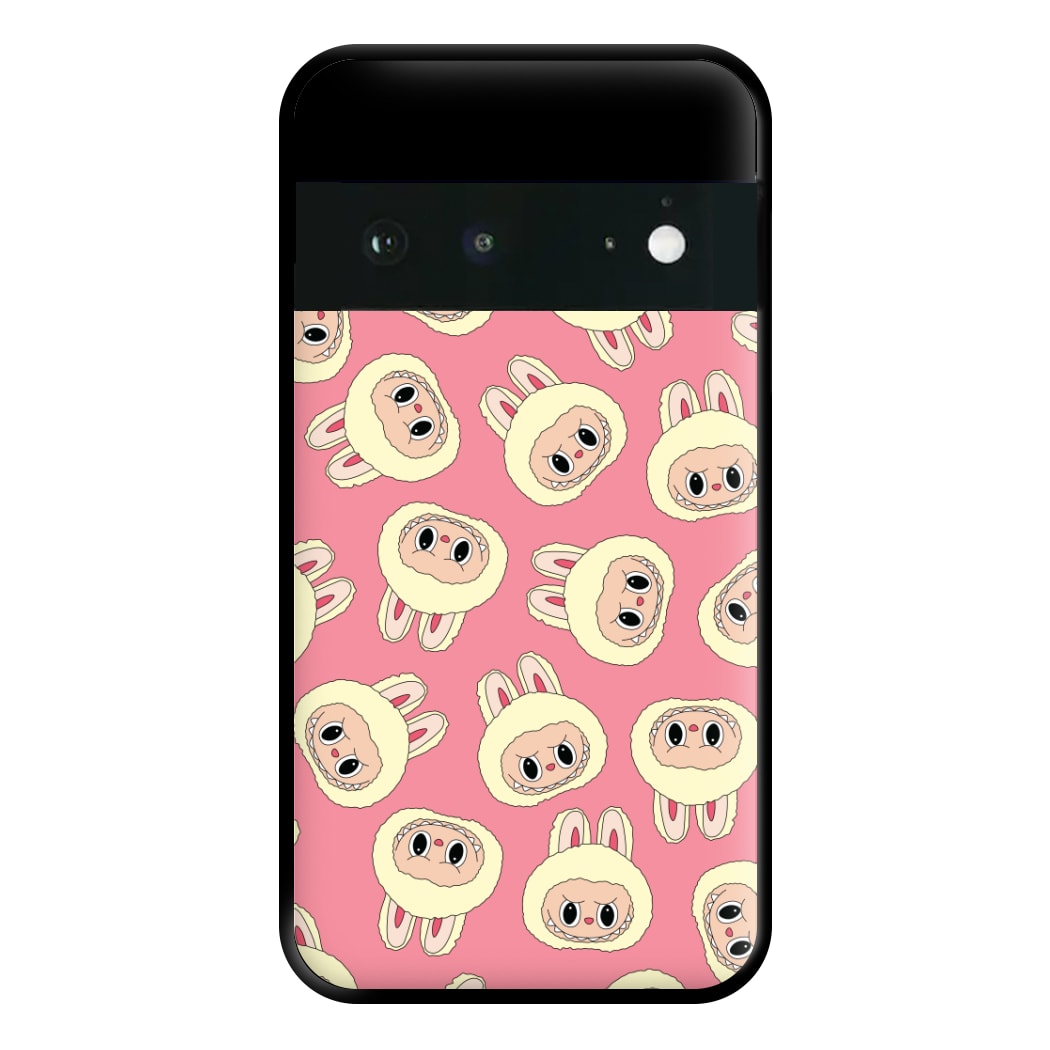 Cute Cream Monster Face Pattern Google Pixel 6a Case