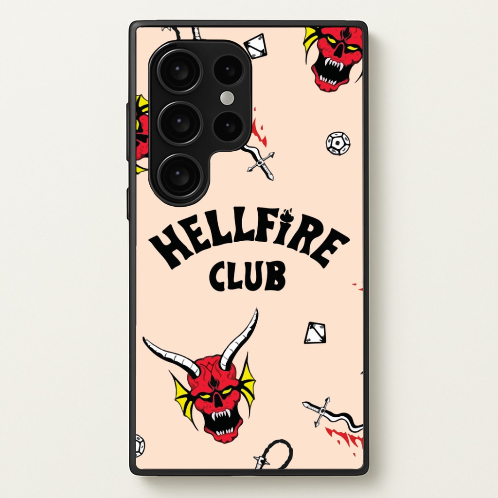 Hellfire Club Icons Collage Peach Galaxy S24 Ultra Case