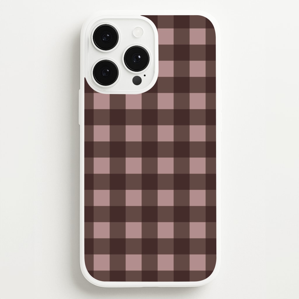Chocolate Gingham iPhone 13 Pro Case