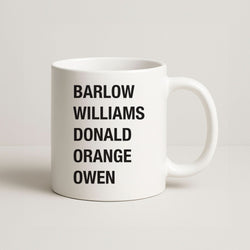 Take Band Members Names Coffee Mug