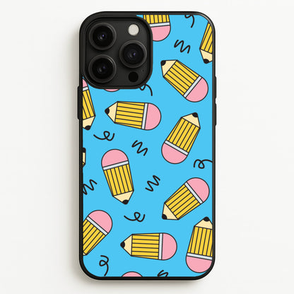 Pencils And Scribbles Pattern iPhone 13 Pro Max Case