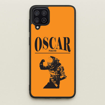 Oscar Orange And Black Galaxy A12 Case