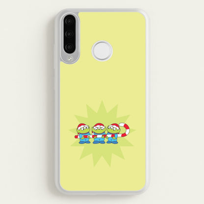 Cute Green Aliens Candycane Huawei P30 Lite Case