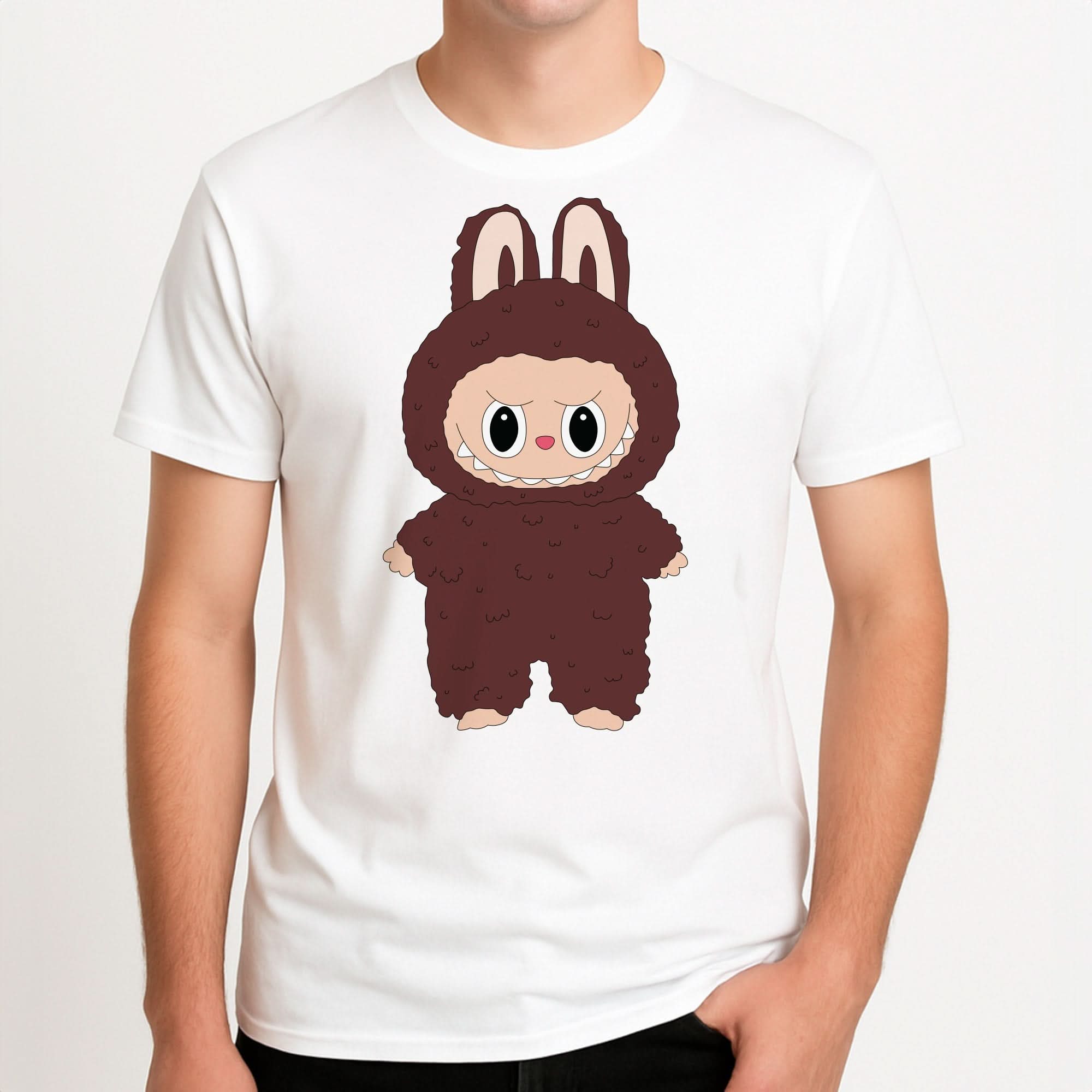 Cute Brown Monster Mens T-Shirt