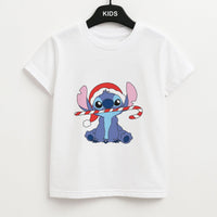 Cute Blue Alien Candycane Kids T-Shirt