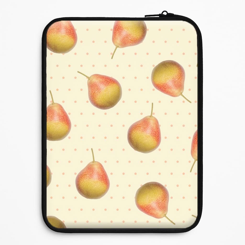 Pears And Polka Dots Pattern Laptop Sleeve