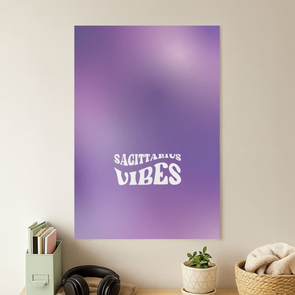 Sagittarius Vibes Gradient Zodiac Poster