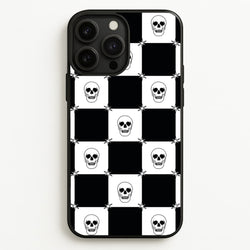 Checkered Skulls Pattern iPhone 13 Pro Max Case