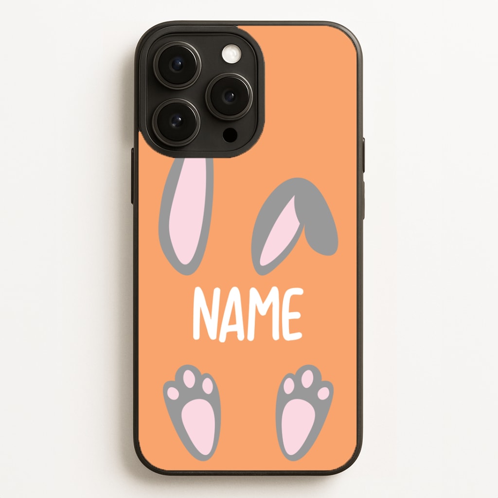 Grey Bunny Personalised Phone Case for iPhone, Samsung Galaxy and Google Pixel