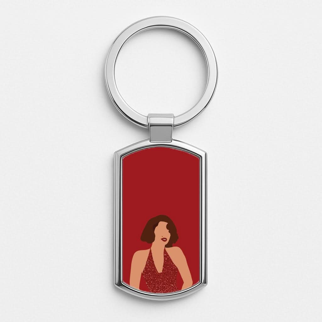 Red Sparkly Dress Luxury Keyring