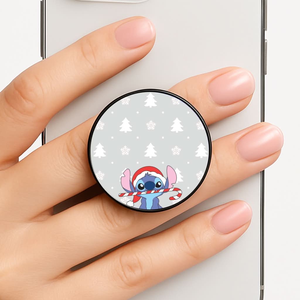 Cute Blue Alien Candycane FunGrip