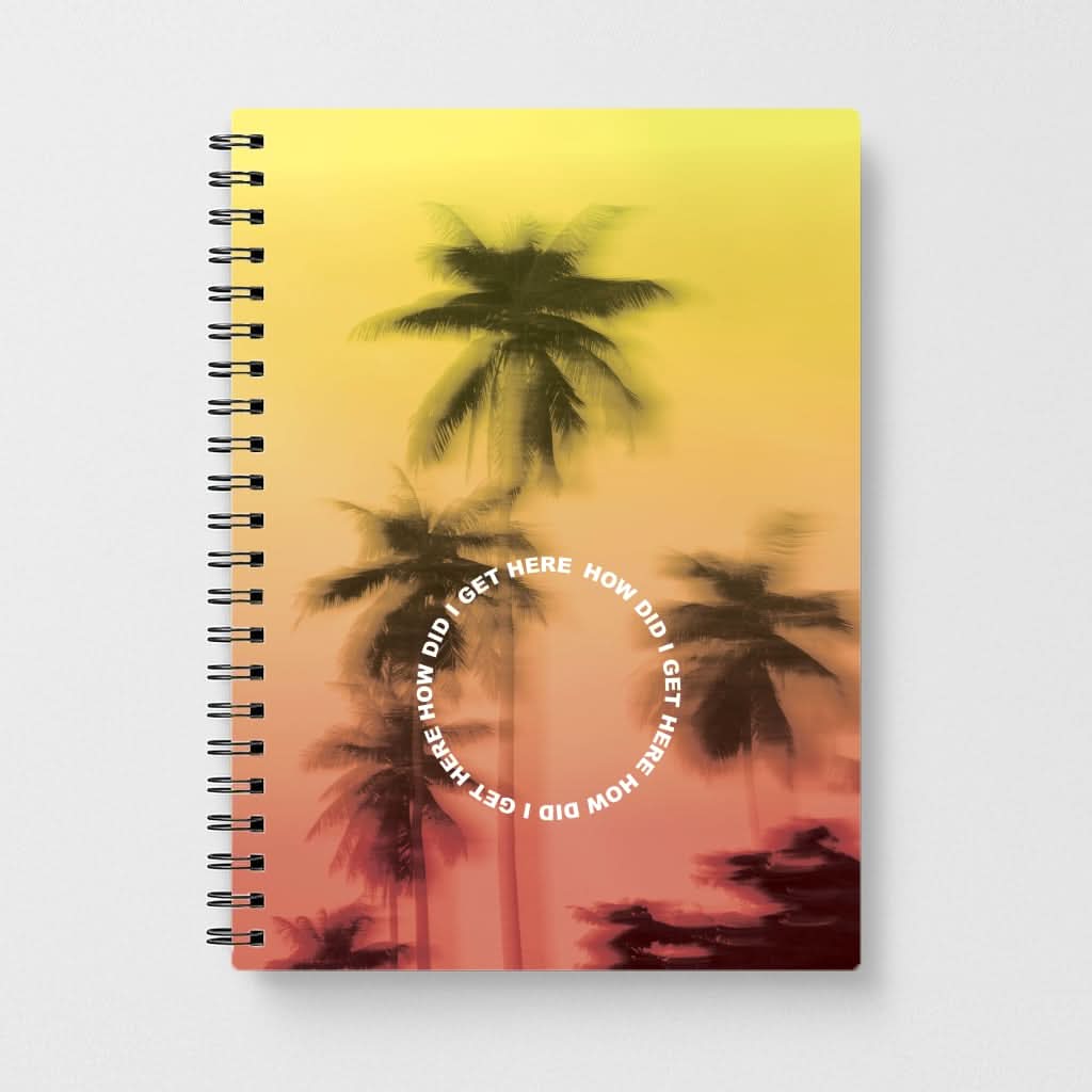 Palm Trees Circle Notebook