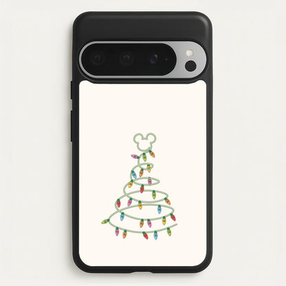 Cartoon Mouse Christmas Tree Lights Google Pixel 9 Pro XL Case
