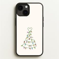 Cartoon Mouse Christmas Tree Lights iPhone 13 Mini Case