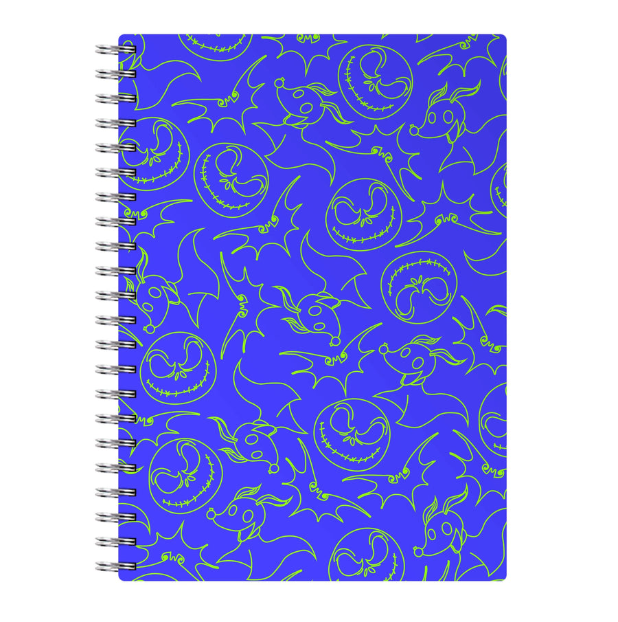 Purple And Green Pattern Notebook