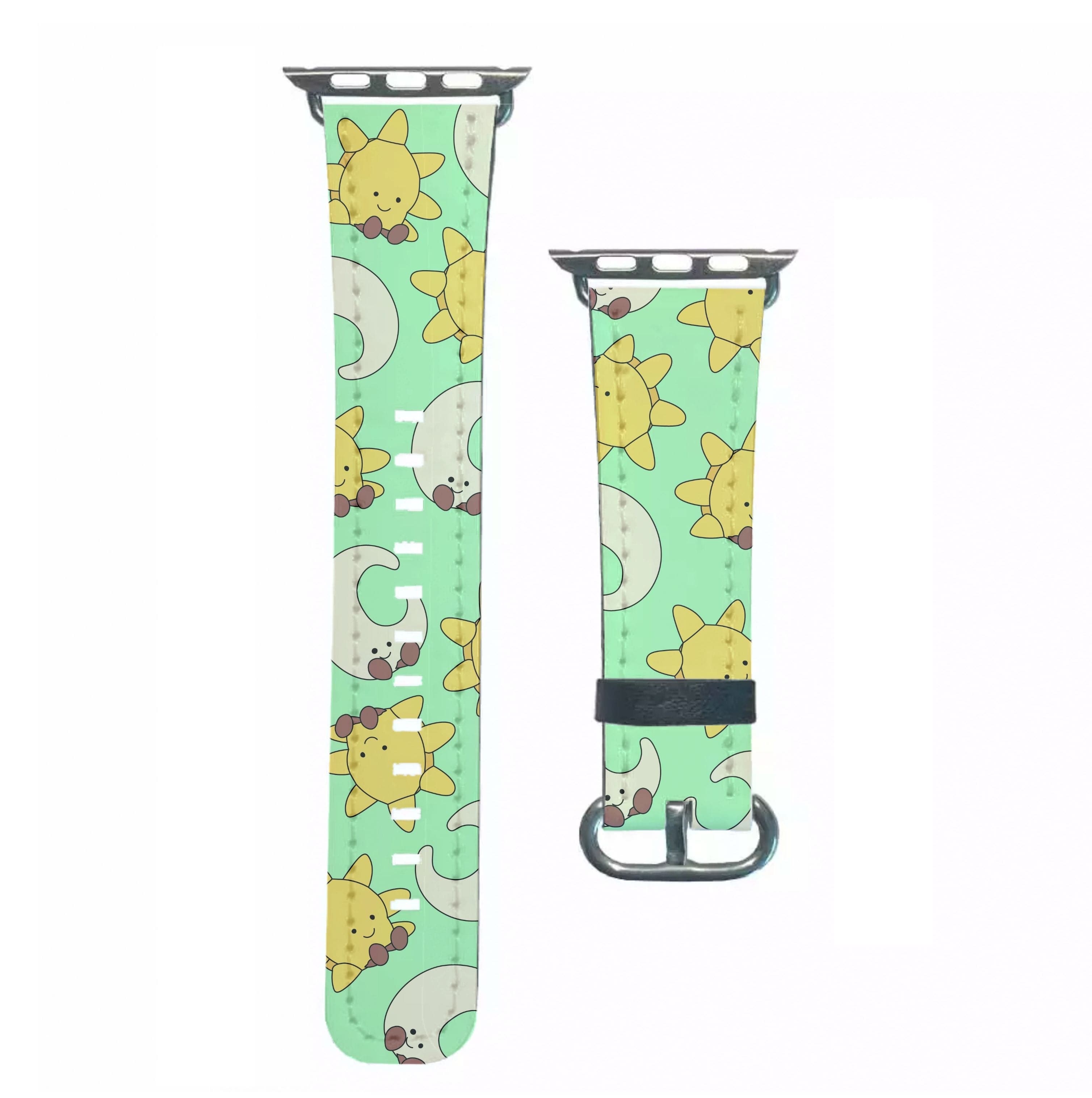 Stars And Moon Pattern - Plushy Apple Watch Strap