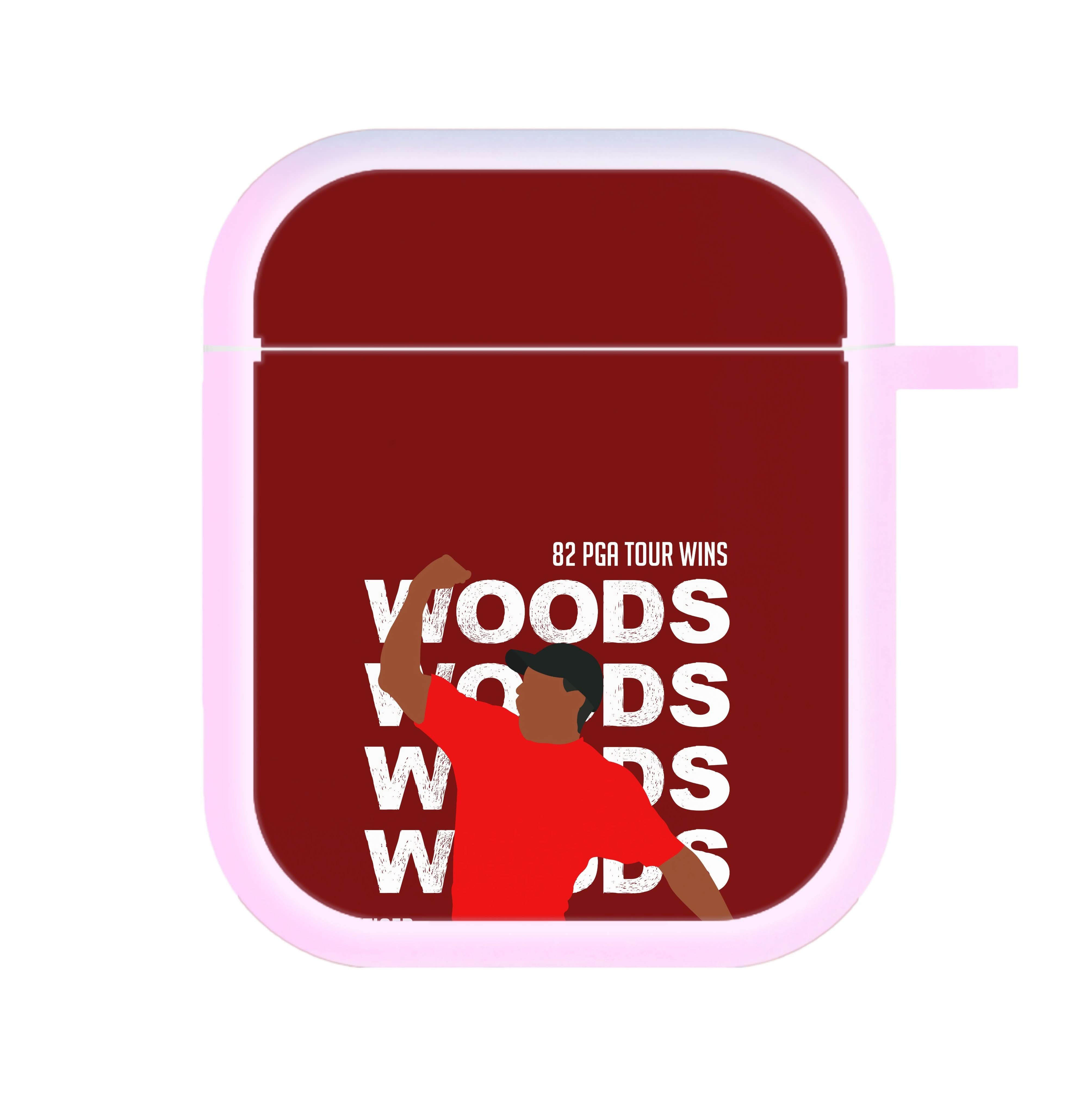 Woods Dark Red AirPods Case