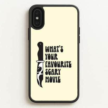What's Your Favourite Scary Movie Trippy iPhone XS Max Case