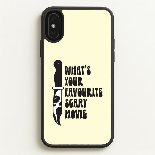 What's Your Favourite Scary Movie Trippy iPhone XS Max Case