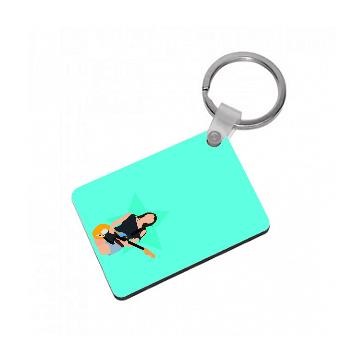 Orange Guitar Keyring