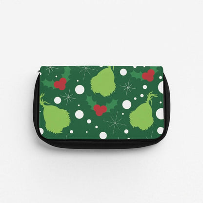 Green Creature Christmas Pattern Pencil Case