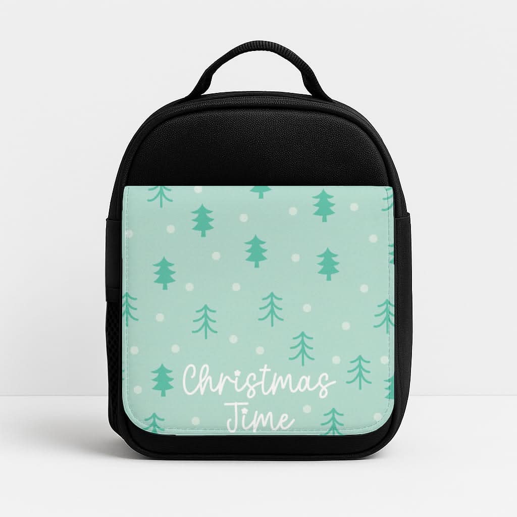 Cute Xmas Trees Pattern Insulated Lunch Bag