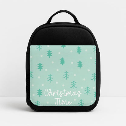 Cute Xmas Trees Pattern Insulated Lunch Bag