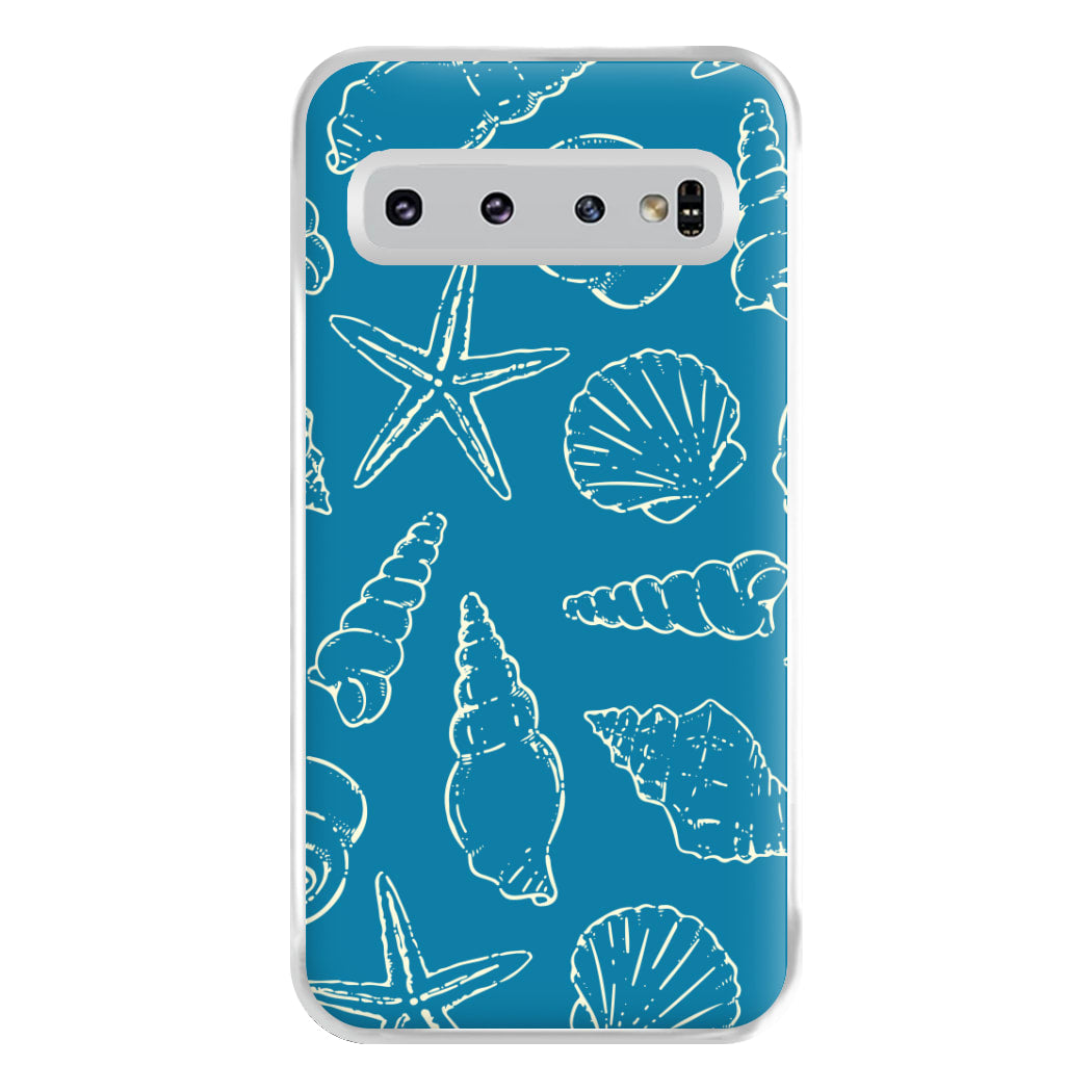 Sketched Shells Pattern Galaxy S10 Plus Case