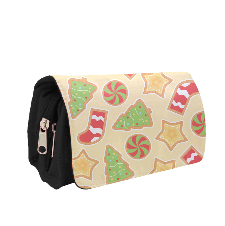 Gingerbread And Stocking Pattern Pencil Case