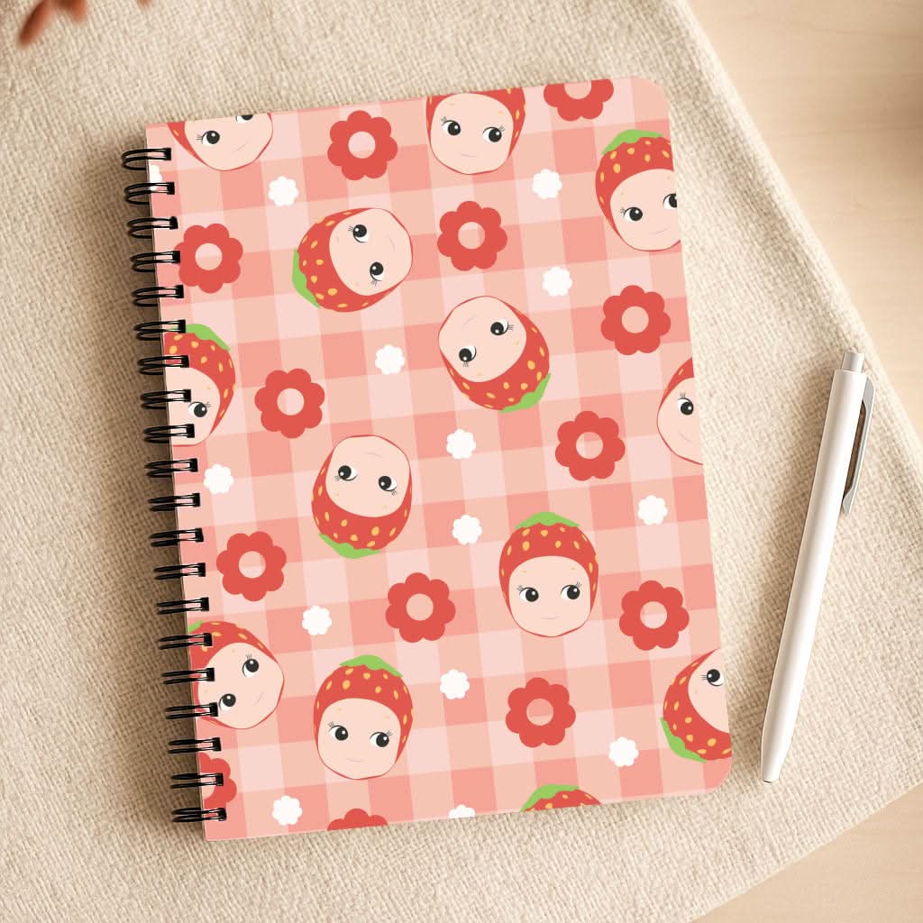 Strawberry Angel Pattern Notepad