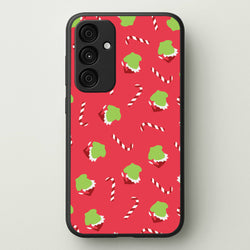 Green Creature And Candy Canes Pattern Galaxy A15 Case