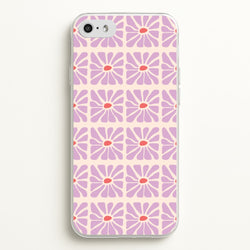 Square Abstract Flowers Mauve iPhone 5 / 5s / SE 2016 Case