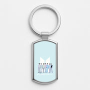K-Pop Band Tour Pastel Blue Luxury Keyring 1