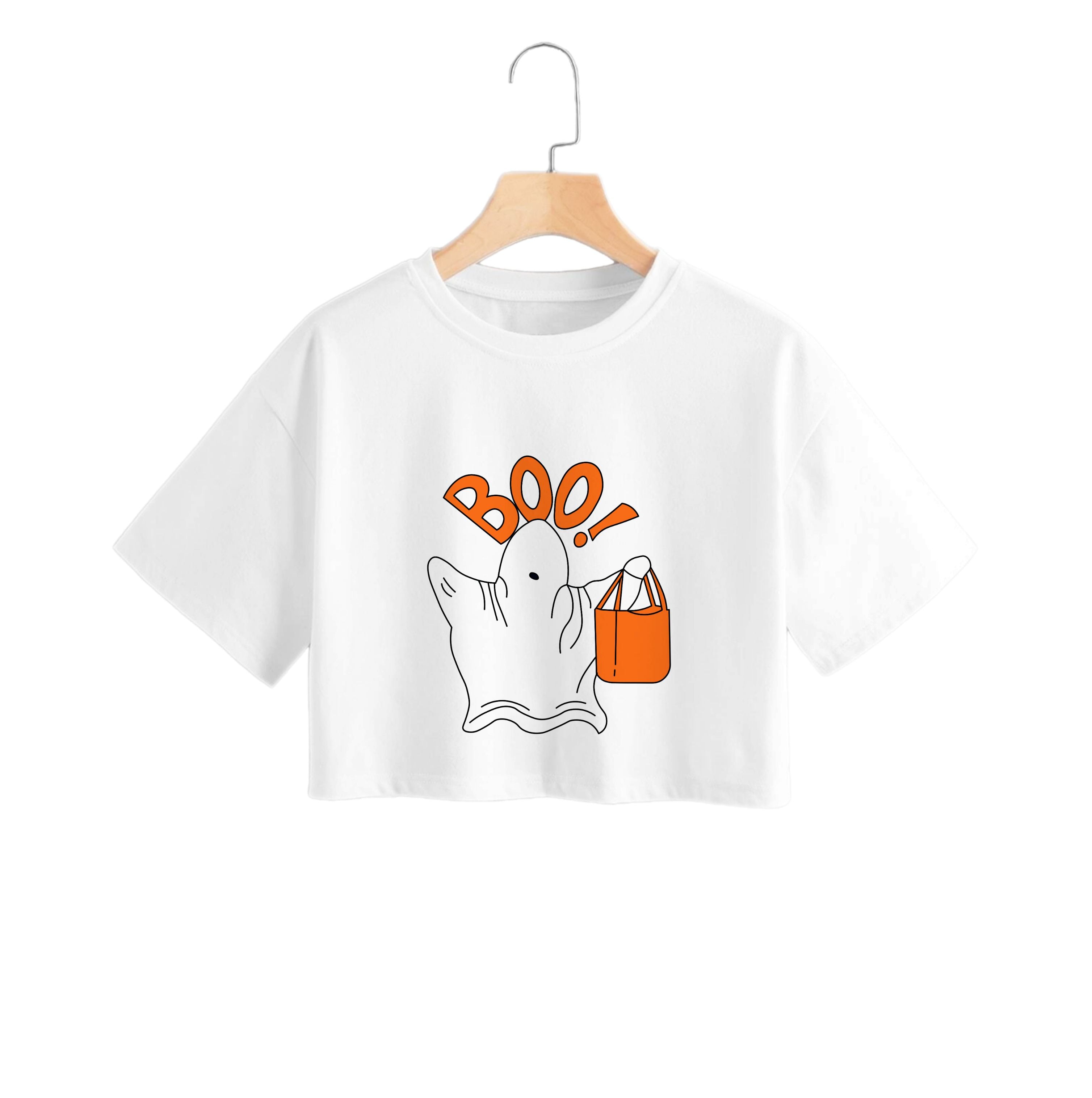 Ghost Boo! - Halloween Crop Top