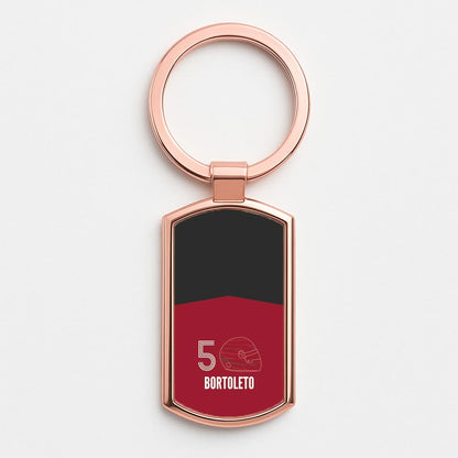 Bortoleto Helmet 2026 Rose Gold Keyring