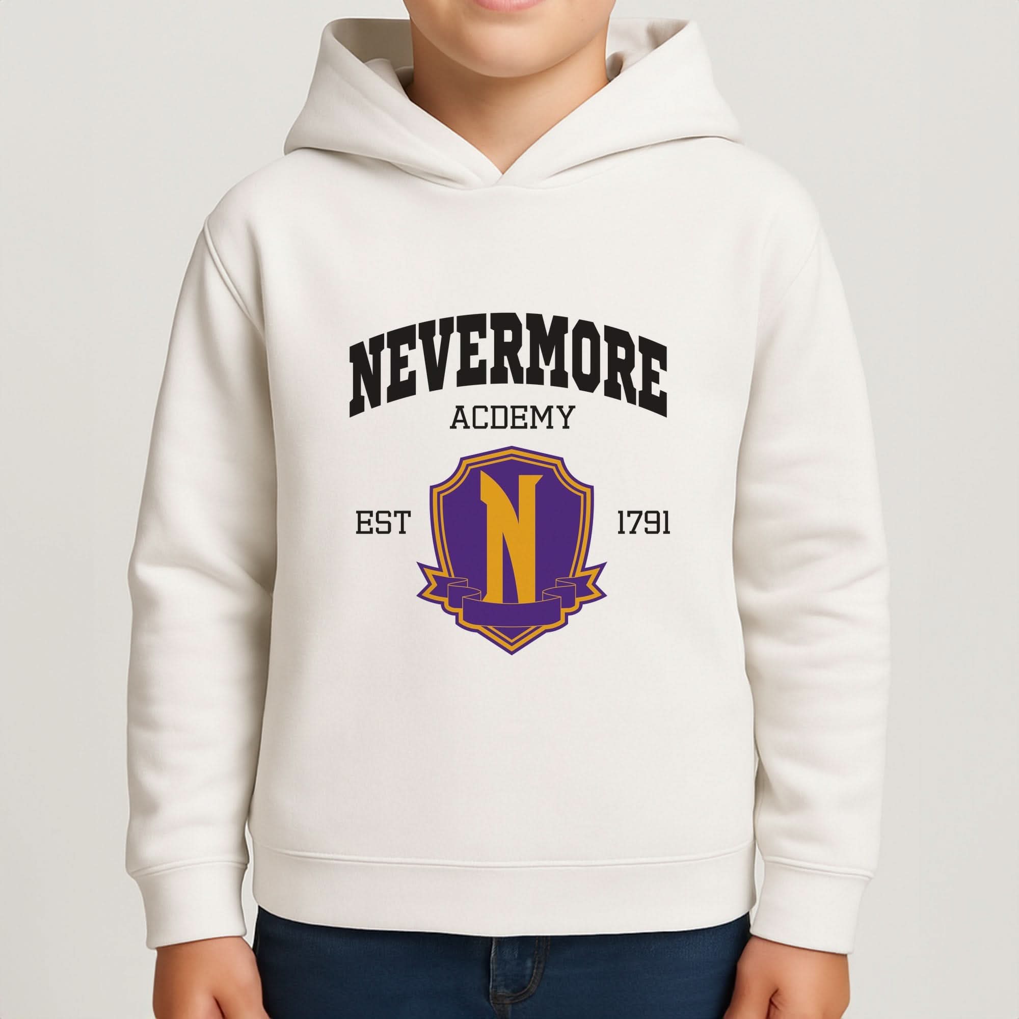 Addams Academy Purple Boys Hoodie