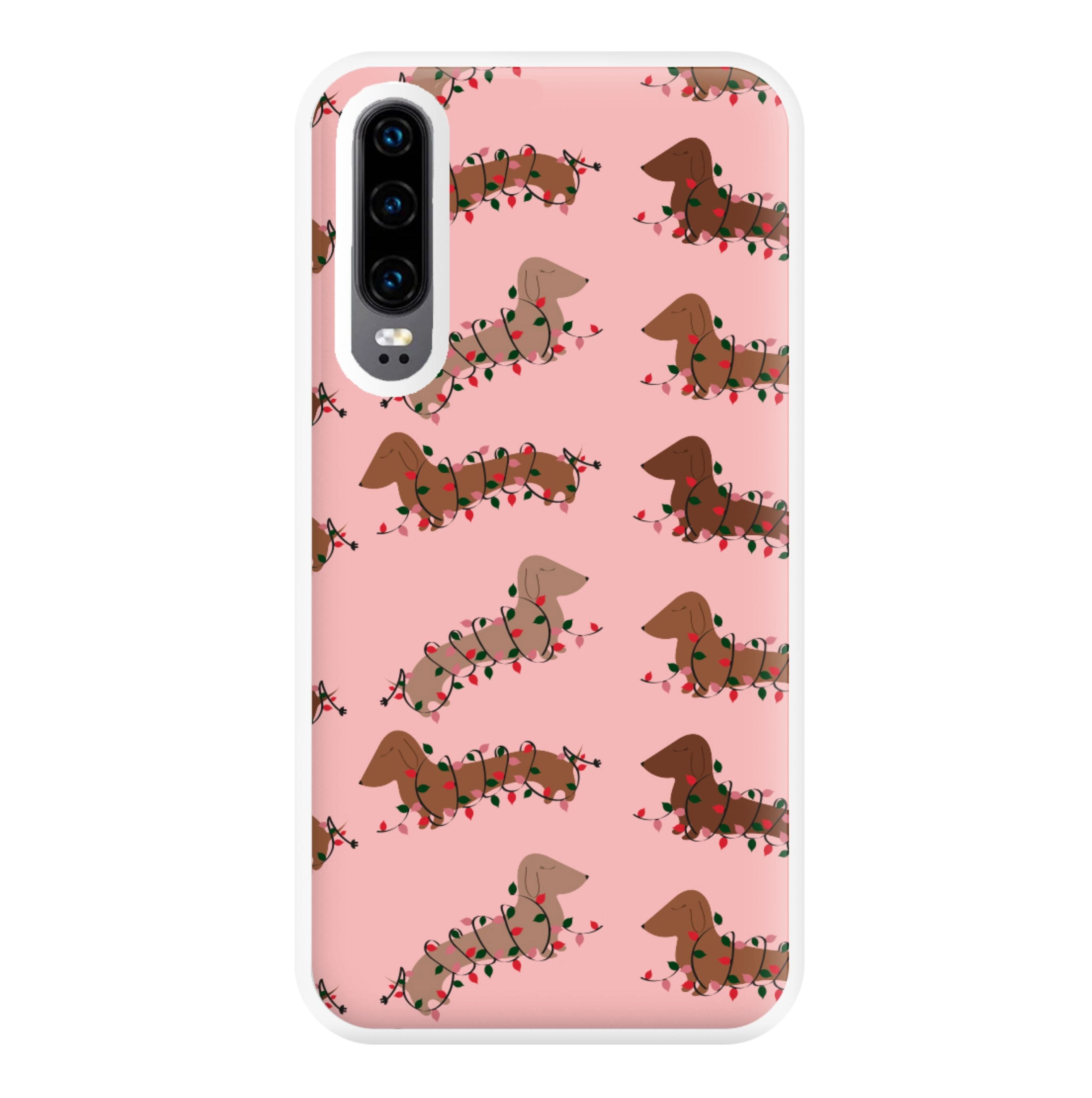 Dachshund Christmas Pattern Phone Case