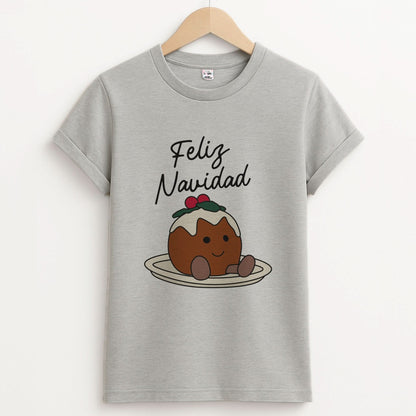 Christmas Pudding Plush Unisex Grey T-Shirt