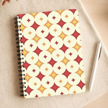 Geometric Christmas Stars Pattern Notepad