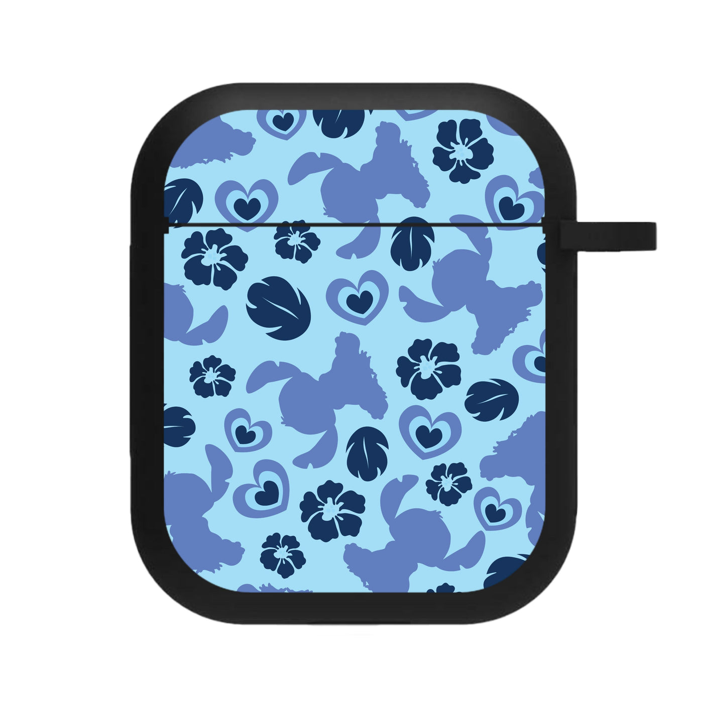 Blue Alien Silhouette Pattern AirPods Case