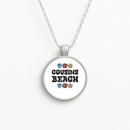 Cartoon Cousins Beach Circle Necklace