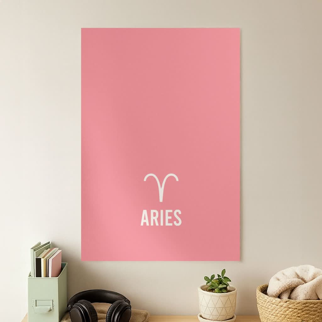 Aries Pastel Zodiac Poster