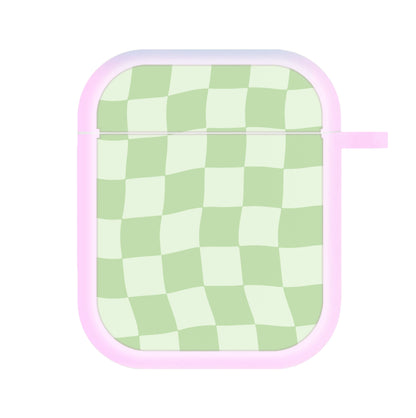 Green Checkers AirPods Case