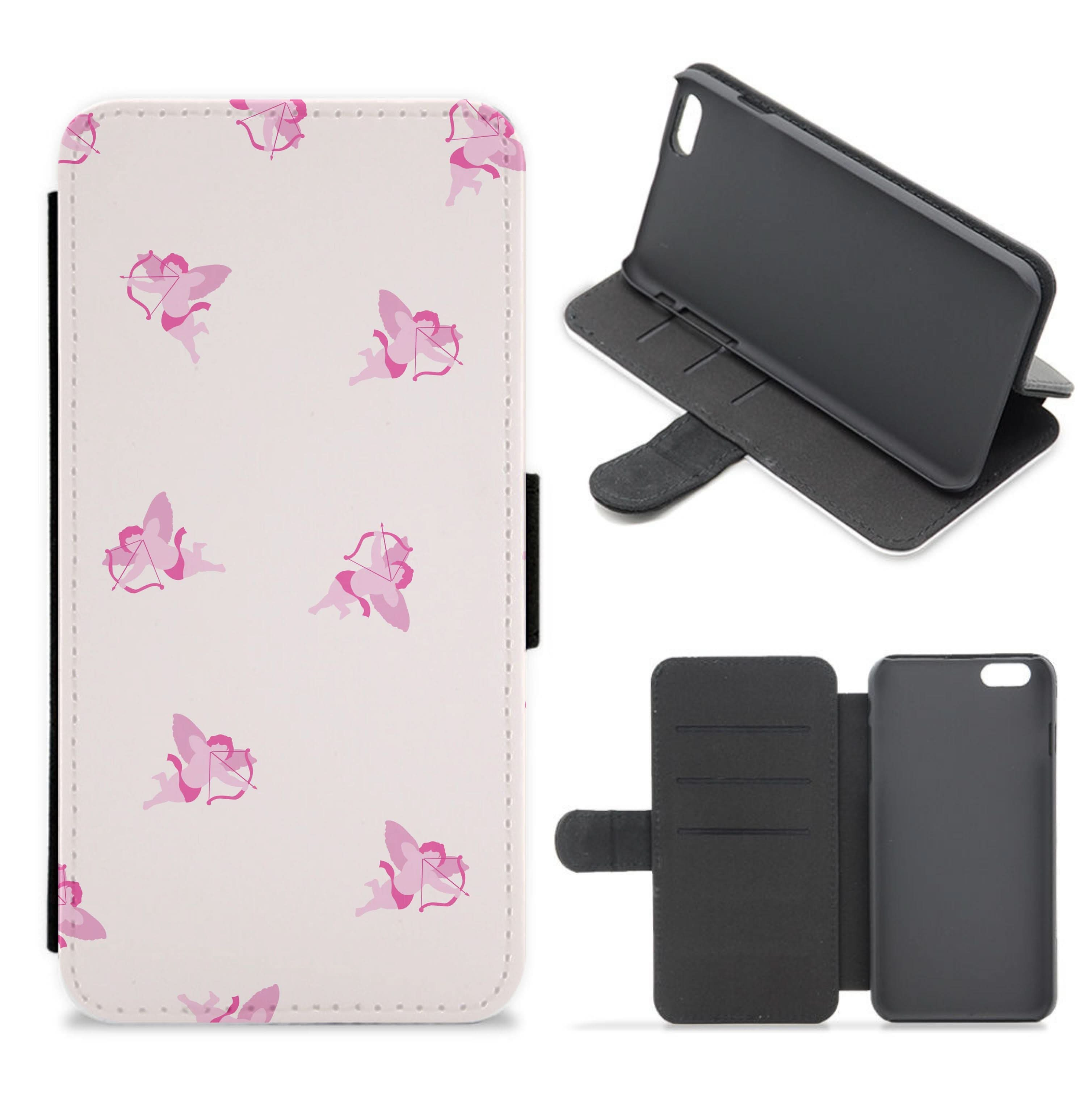 Valentine's Cupid Pattern Flip / Wallet Phone Case