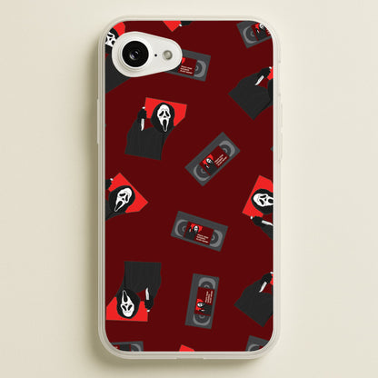 VHS & Ghostface Pattern iPhone 16e Case