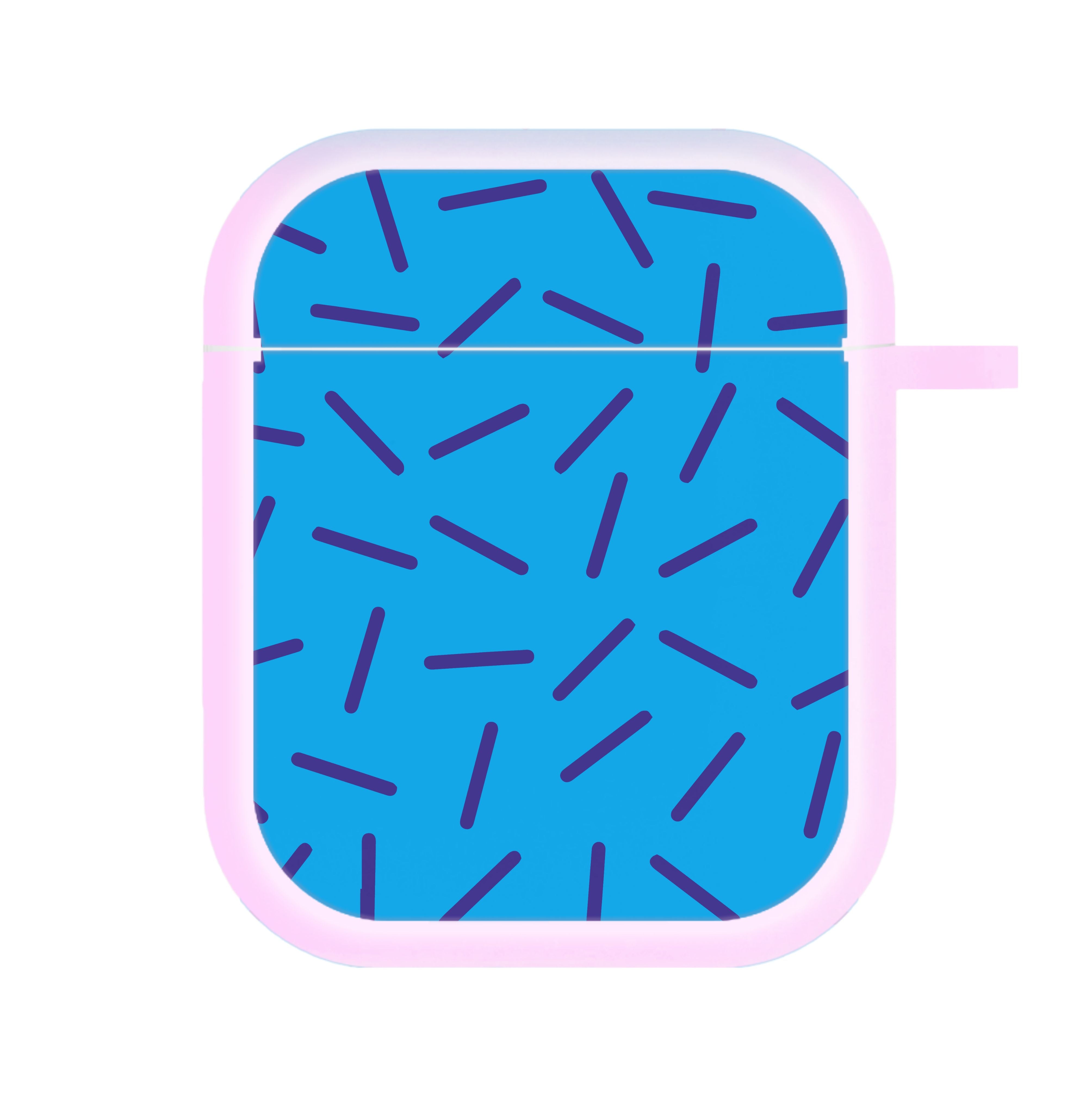 Blue Line Pattern - Eighties AirPods Case