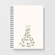 Cartoon Mouse Christmas Tree Lights Notebook 1