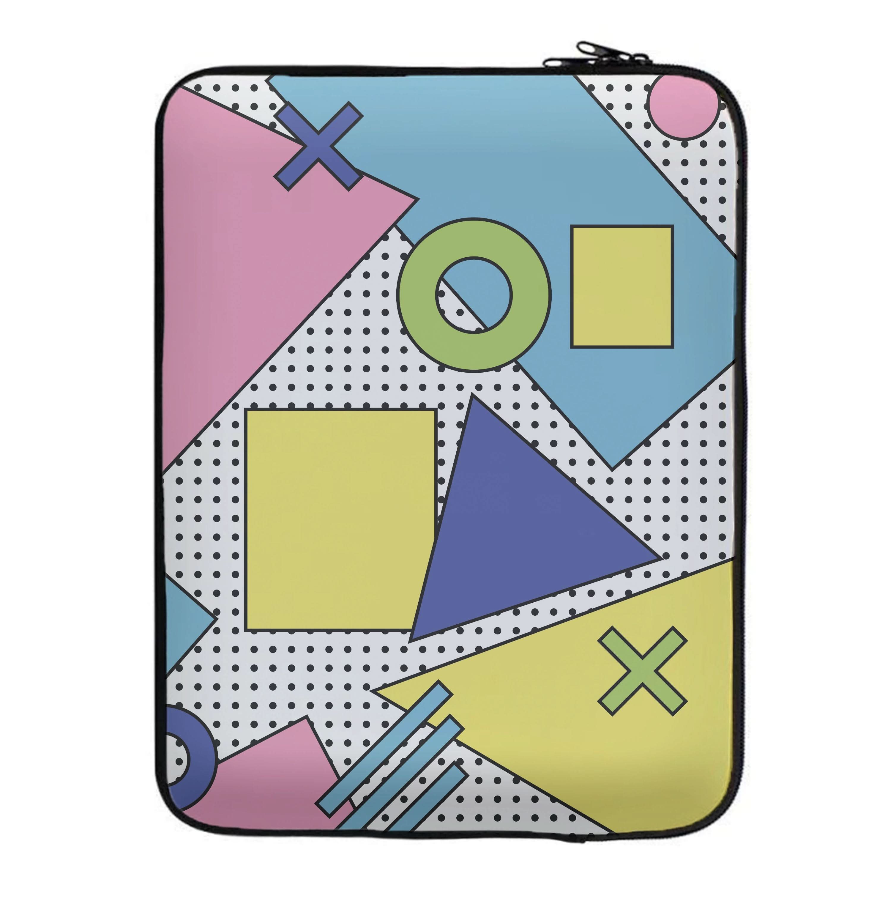 Geometric Abstract Shapes Pattern Laptop Sleeve