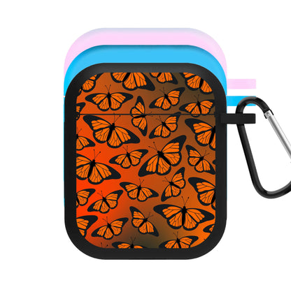 Orange Gradient Butterfly - Butterfly Patterns AirPods Case